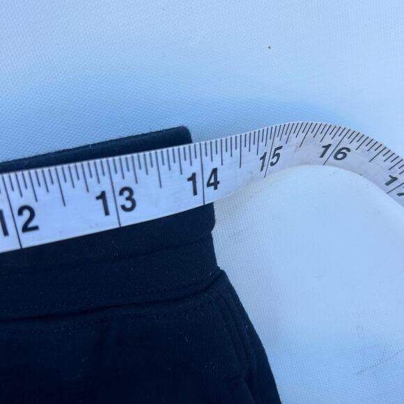 Vince Wide Leg Cropped Pull On Trousers Pants Seam XS Black Navy Stretchy Sweats - Picture 11 of 11